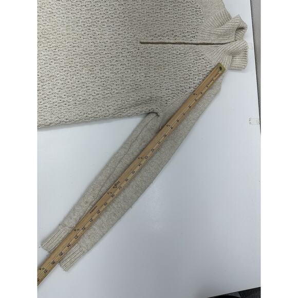 Tommy Hilfiger Womens Sweater Size Small Tan Open Knit 1/4 Zip - Picture 10 of 12